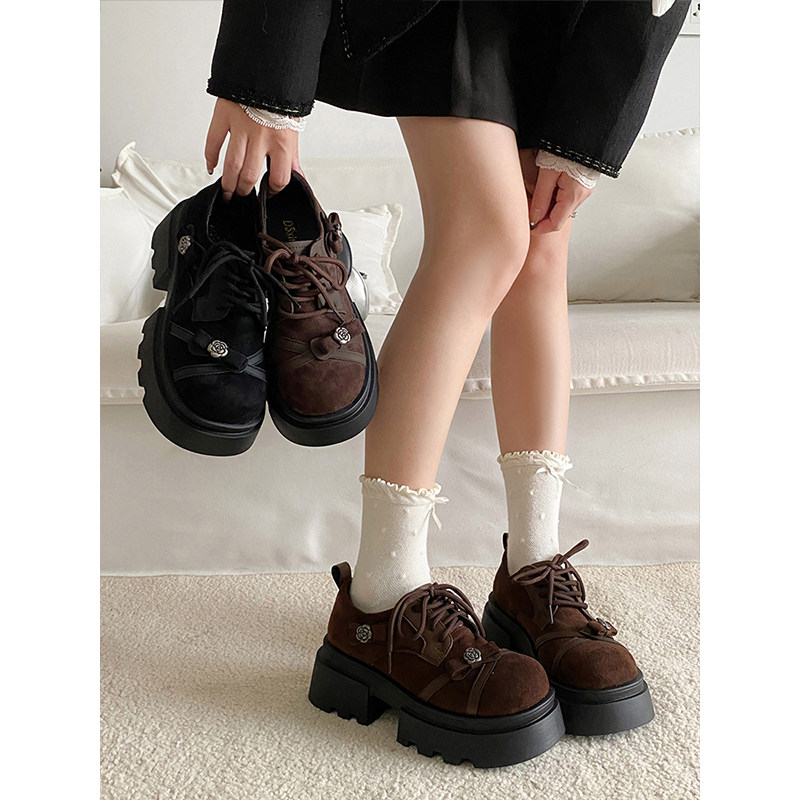 复古法式粗跟厚底深口单鞋女2025新款秋季百搭配裙子增高玛丽珍鞋,淘宝优惠券,粉丝福利购,淘宝优惠卷