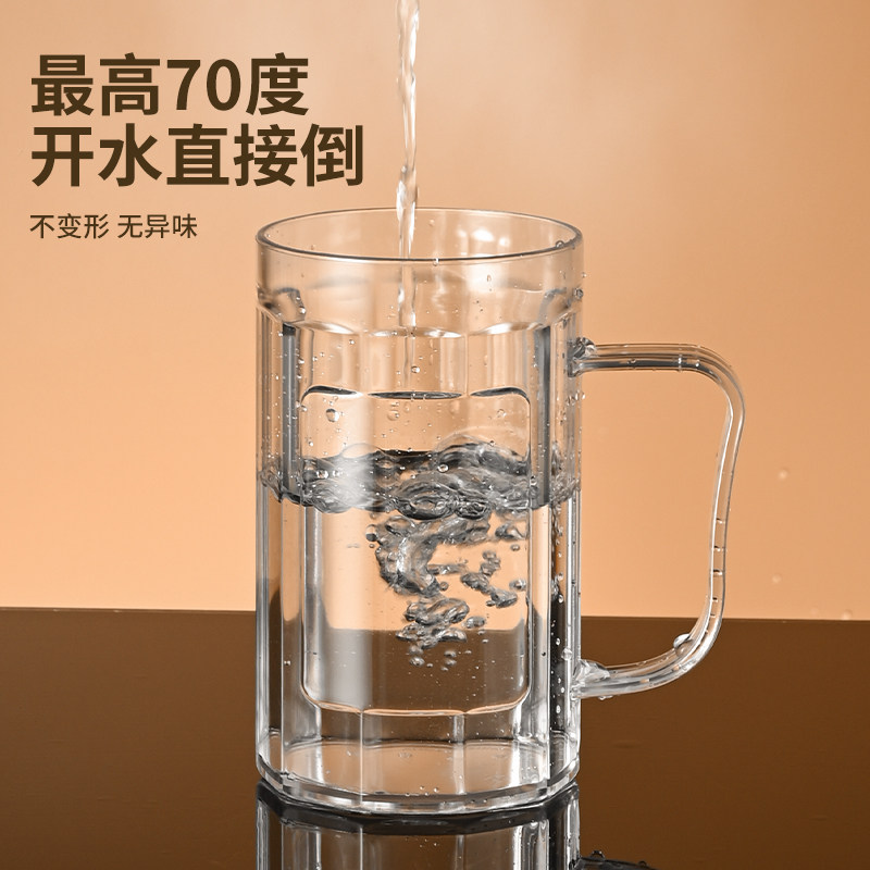亚克力啤酒杯大容量商用pc塑料扎啤杯网红文案杯带把手加厚耐摔,淘宝优惠券,粉丝福利购,淘宝优惠卷