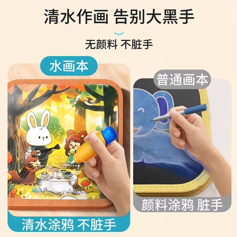 儿童神奇水画本反复涂鸦绘画神器一岁宝宝画画本幼儿园清水绘画册,淘宝优惠券,粉丝福利购,淘宝优惠卷