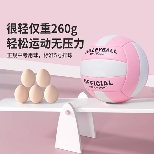 排球五号中考专用大学生体考5号软式4号充气儿童训练小学生比赛用 - 图0