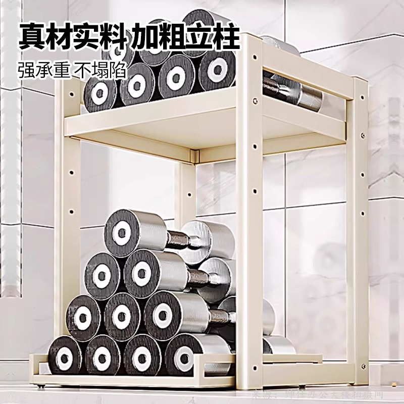 微波炉置物架多功能厨房家用台面放电饭煲烤箱电器抽拉式收纳架子 - 图3