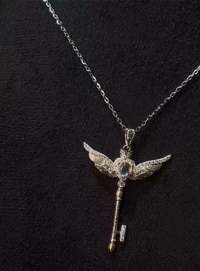 朱志鑫天使翅膀钥匙丘比特项链小众设计高级感粉丝周边应援锁骨链