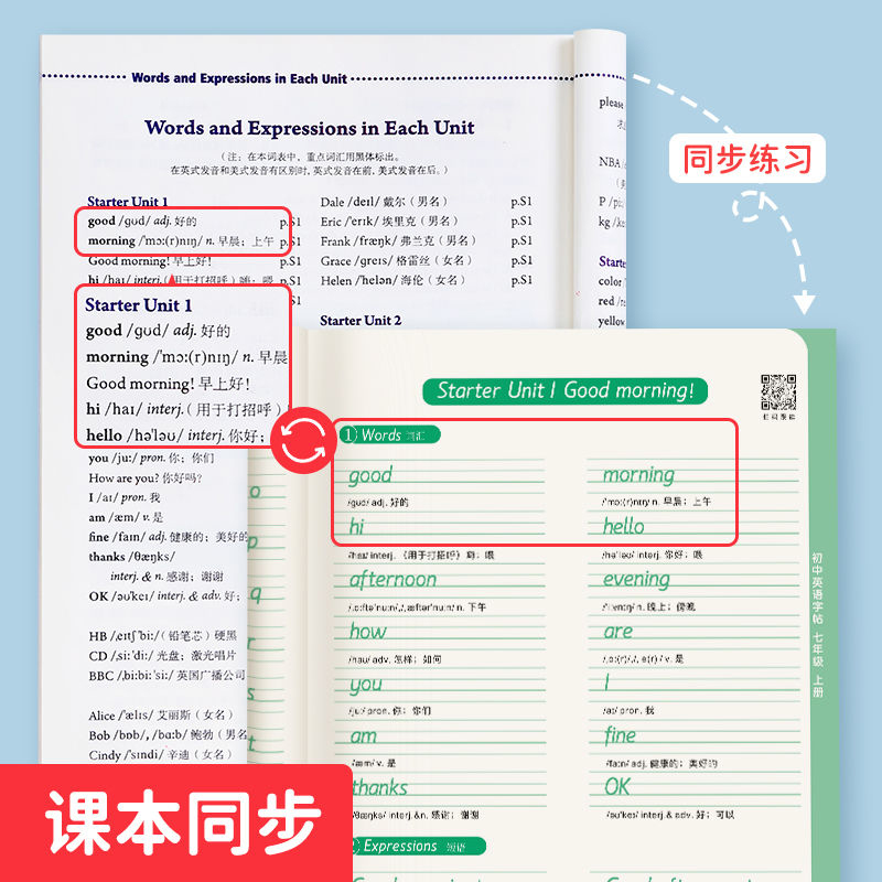 书行七年级英语衡水体字帖八九年级上册下册人教版同步教材初中英语练字帖英语单词中考初一语文字帖钢笔硬笔临摹正楷小升初练字本 - 图2