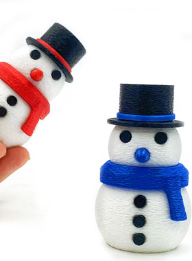 3D打印网红摆地摊爆款魔术帽雪人模型家居圣诞节氛围装饰品摆件