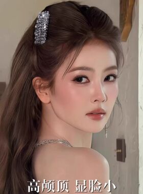 满钻公主头倒插梳发夹