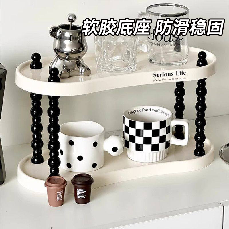 好看的杯子收纳置物架水杯高级感轻奢茶杯咖啡杯餐边柜放置架台面,淘宝优惠券,粉丝福利购,淘宝优惠卷