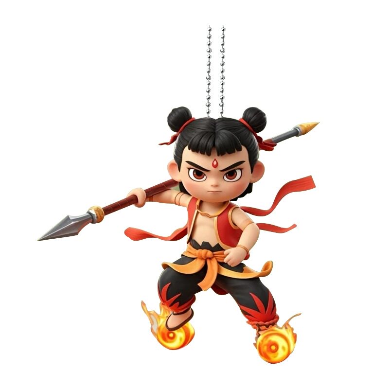 哪咤挂件哪吒公仔魔童闹海书包钥匙扣车载装饰品挂件背包卡通动漫