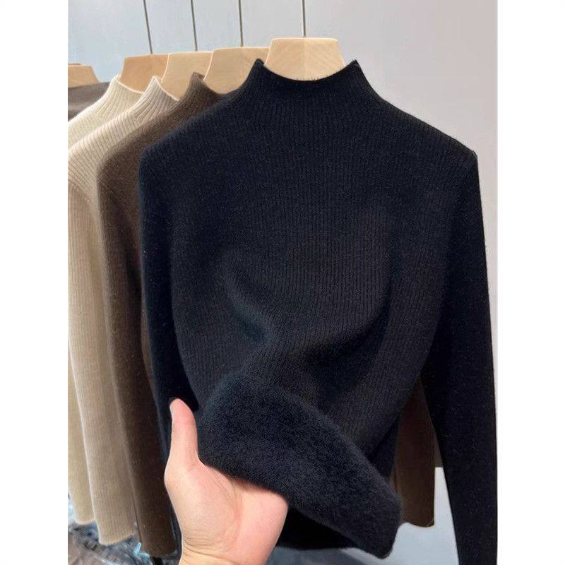 一体绒高领毛衣女秋冬季新款加绒加厚保暖大码内搭针织衫上衣,淘宝优惠券,粉丝福利购,淘宝优惠卷