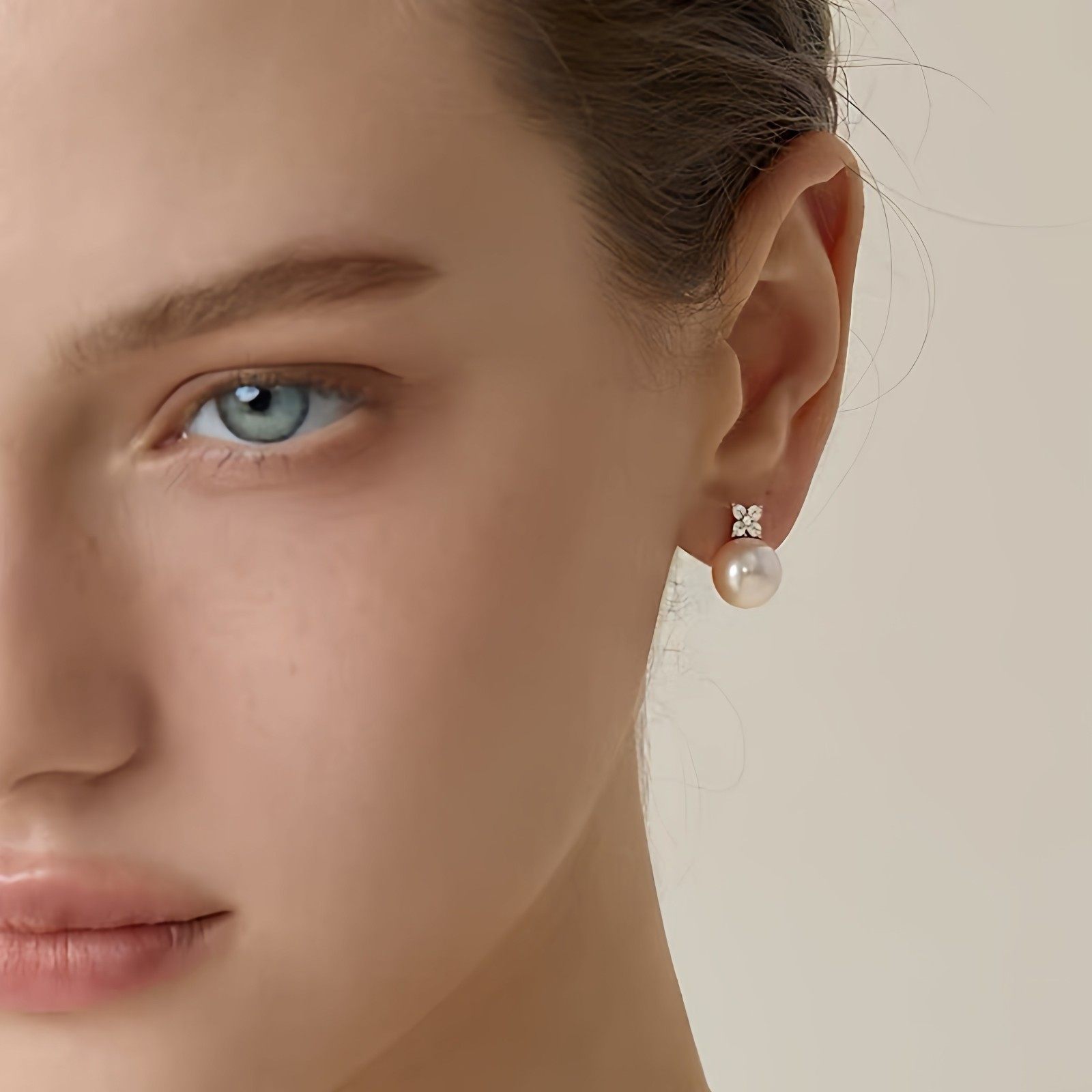 诸暨淡水珍珠耳钉女S925银四叶草耳环高级感气质百搭耳饰节日礼物,淘宝优惠券,粉丝福利购,淘宝优惠卷