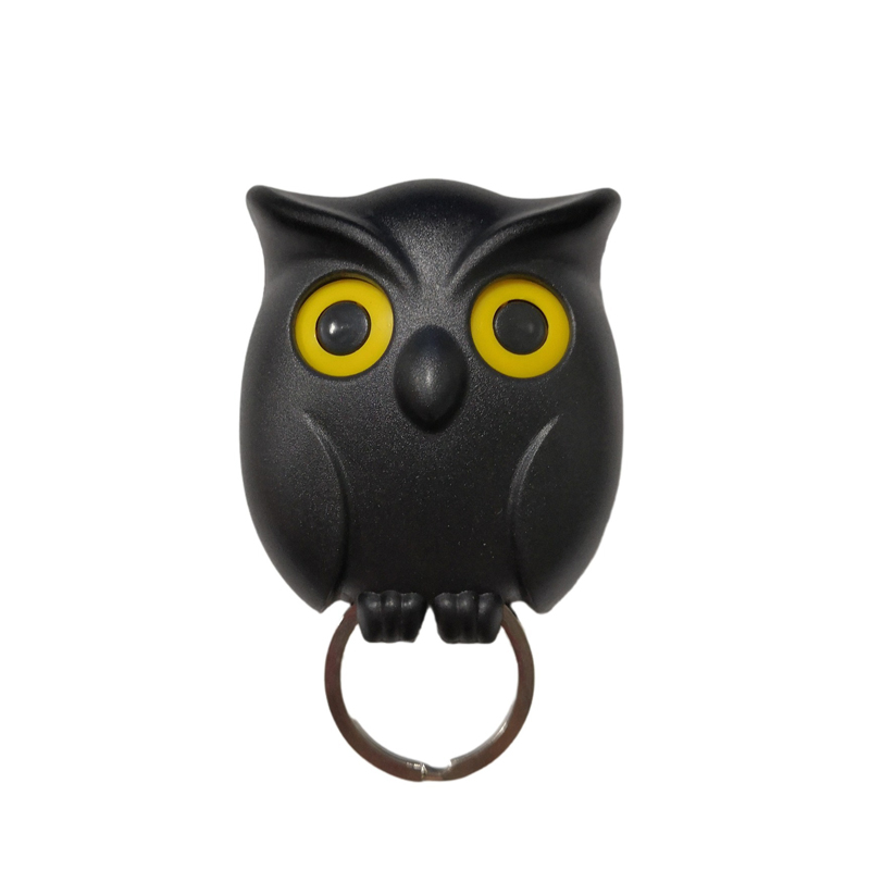 新奇个性简约随手小礼品会眨眼创意猫头鹰孔雀造型云朵强磁钥匙挂 - 图3