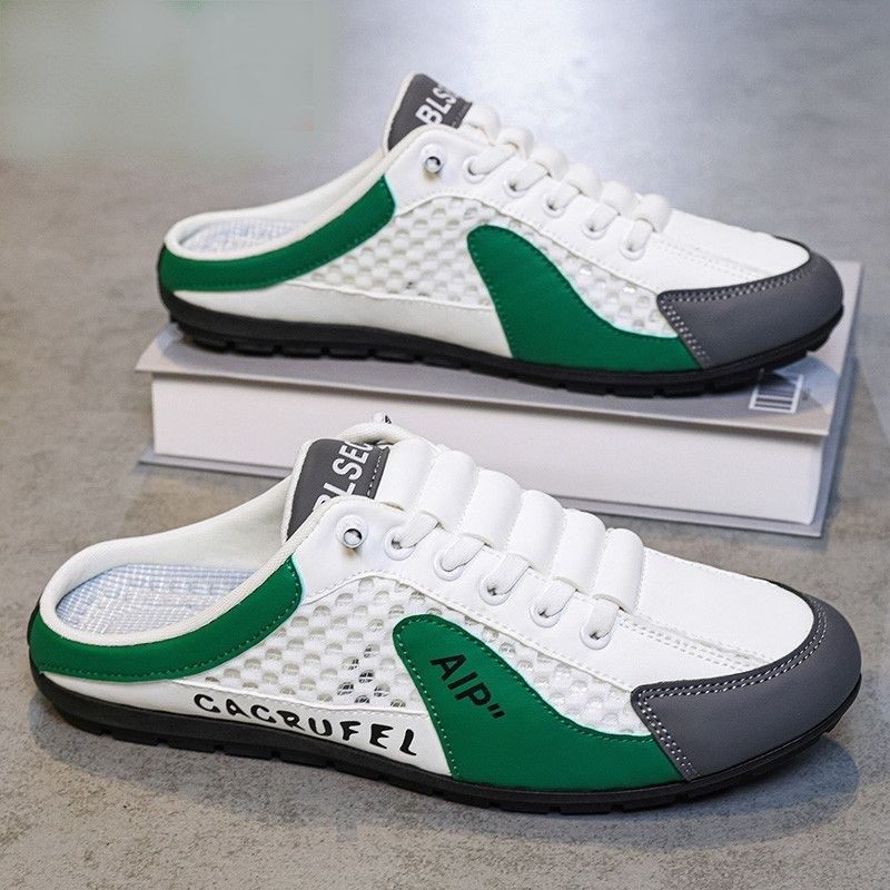 2025新款凉鞋男鞋透气男士懒人一脚蹬无后跟镂空运动包头凉拖鞋,淘宝优惠券,粉丝福利购,淘宝优惠卷