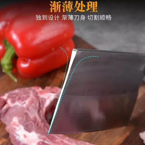 菜刀家用手工锻打斩鸡鸭鹅专用斩骨刀厨房斩切刀切片两用传统开刃 - 图0