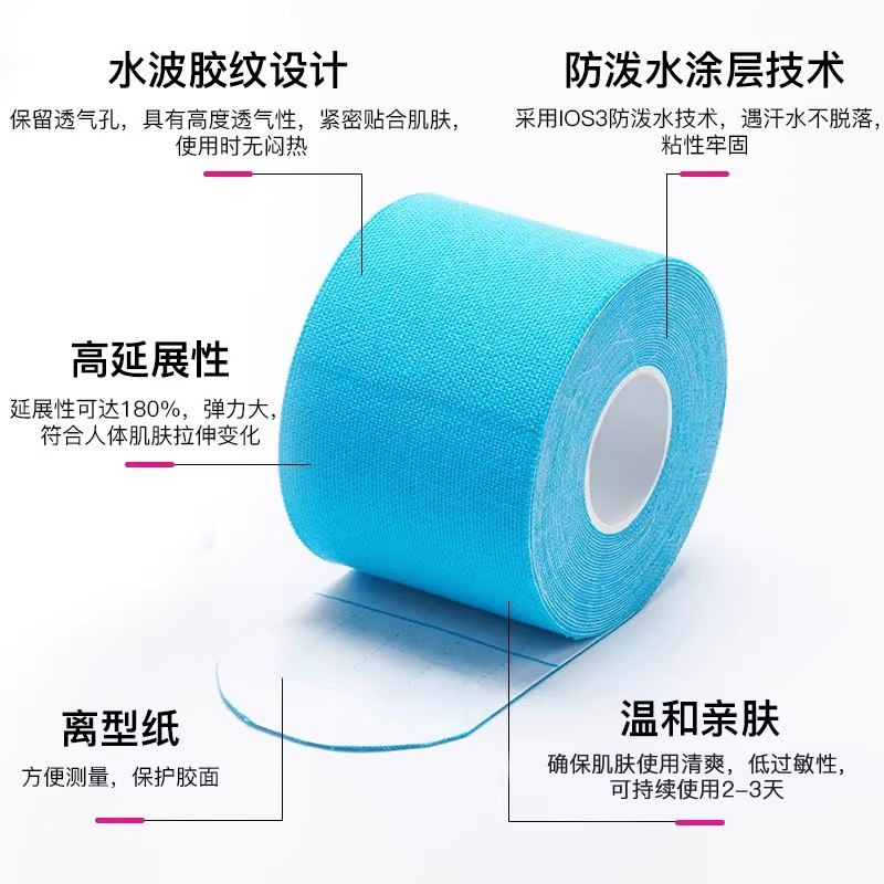 运动肌肉贴自粘弹力绷带预防拉伤绑带肌内效贴胶带布跑步篮球专业 - 图2