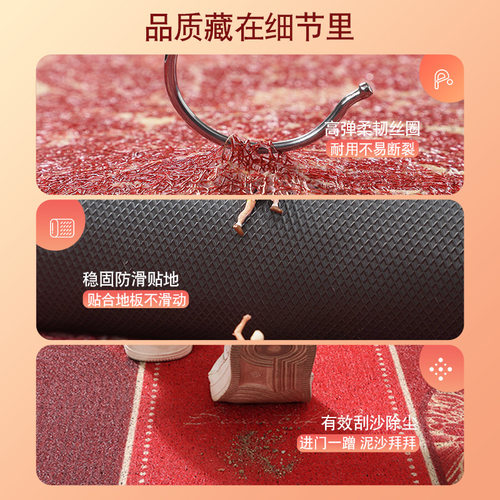 入户门地垫大门口进门丝圈脚垫家用进户门垫防滑地毯门外裁剪新居 - 图1