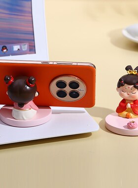 西安文创纪念品唐朝仕女手机支架桌面摆件陕西特产博物馆伴手礼物