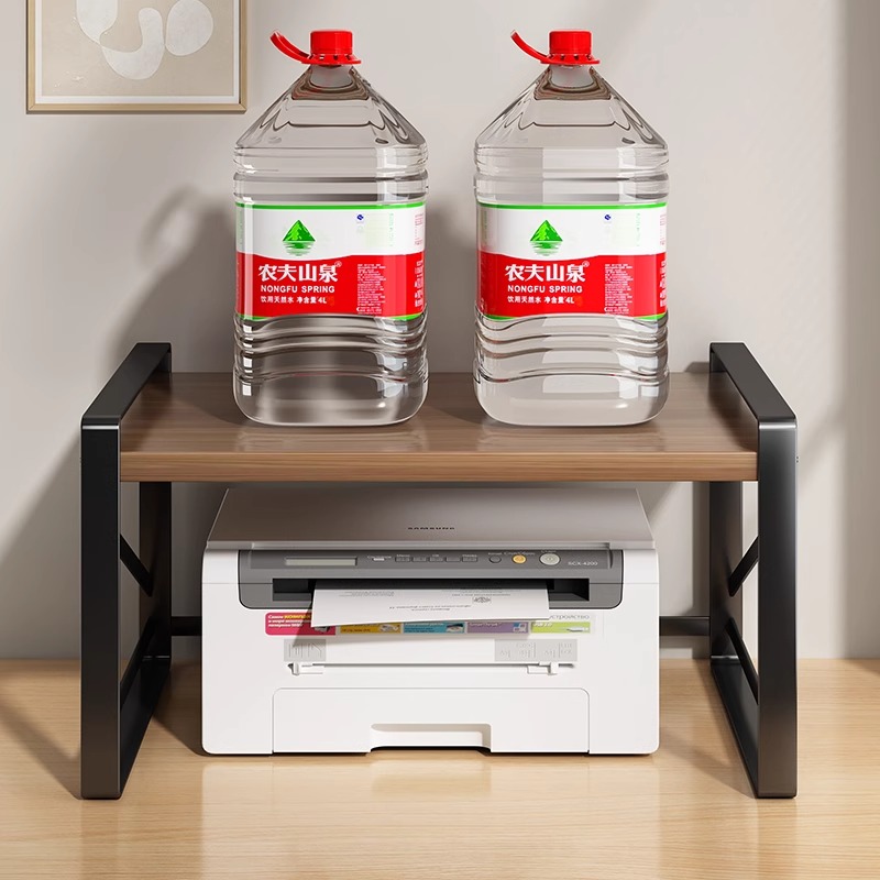 打印机架子桌面双层置物架办公室桌上主机收纳架分层承重台面加高 - 图2