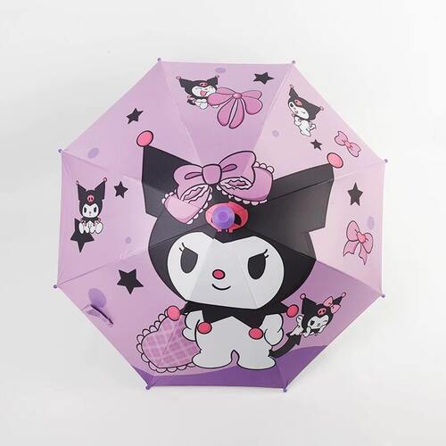 可爱库洛米儿童雨伞防风防雨带防水套长柄晴雨两用伞防晒男女学生 - 图2