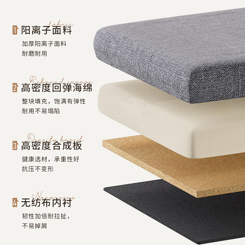 收纳凳储物箱可坐成人凳子收纳箱家用门口换鞋折叠沙发凳客厅长凳 - 图1