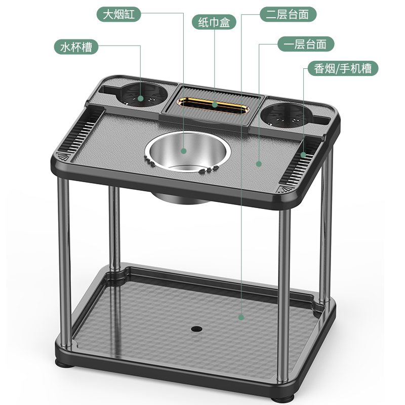 麻将机茶几茶水架棋牌室专用麻将桌水杯架家用小茶桌餐桌面板手机 - 图0