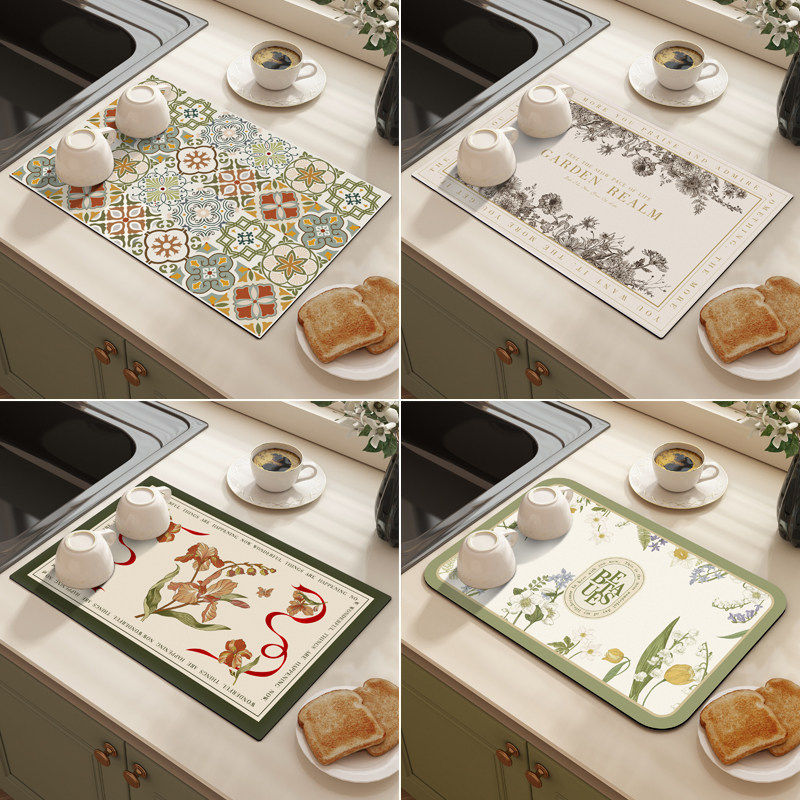 硅藻泥沥水垫厨房餐垫碗盘干燥控水垫防水防滑免洗隔热台面吸水垫,淘宝优惠券,粉丝福利购,淘宝优惠卷