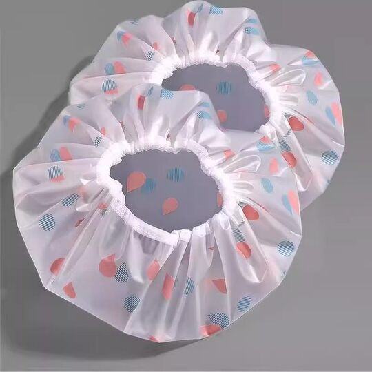 Thickened PEVA waterproof shower cap 1 pack