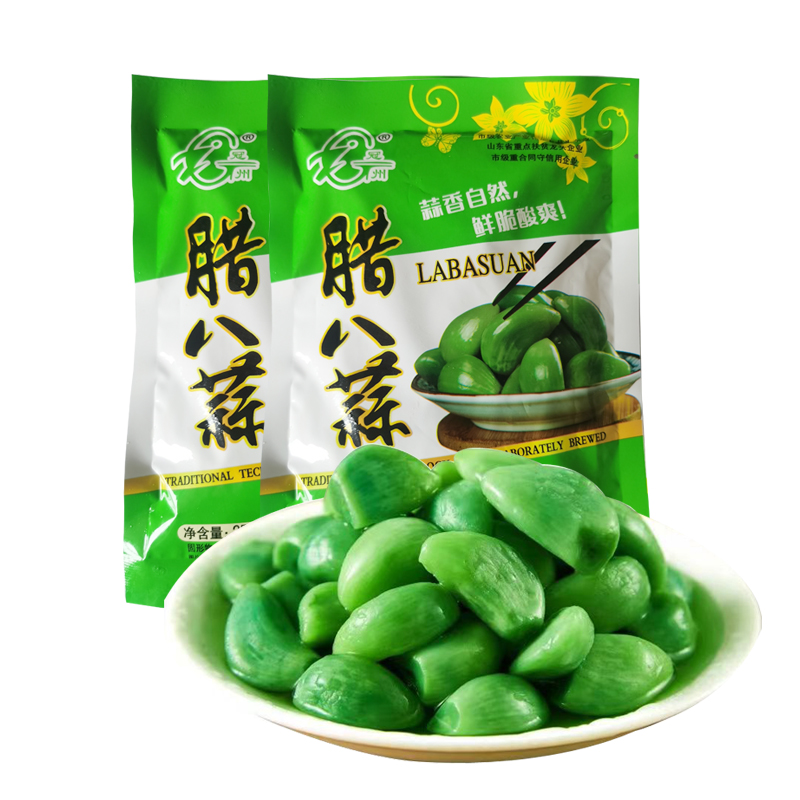 山东正宗翡翠腊八蒜醋泡大蒜绿蒜糖蒜下饭菜糖醋蒜头咸菜大全八宝 - 图2