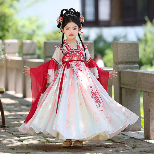 汉服女童2026新款夏季古风小女孩儿童古装公主裙子唐装连衣裙薄款 - 图3