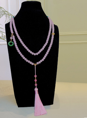 新中式民族风斜挎链项链国风古风长款旗袍毛衣链唐卡吊坠一款多戴