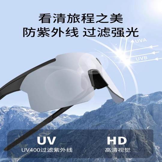 近视套镜骑行眼镜男款偏光运动防风防紫外线护目镜太阳镜潮墨镜