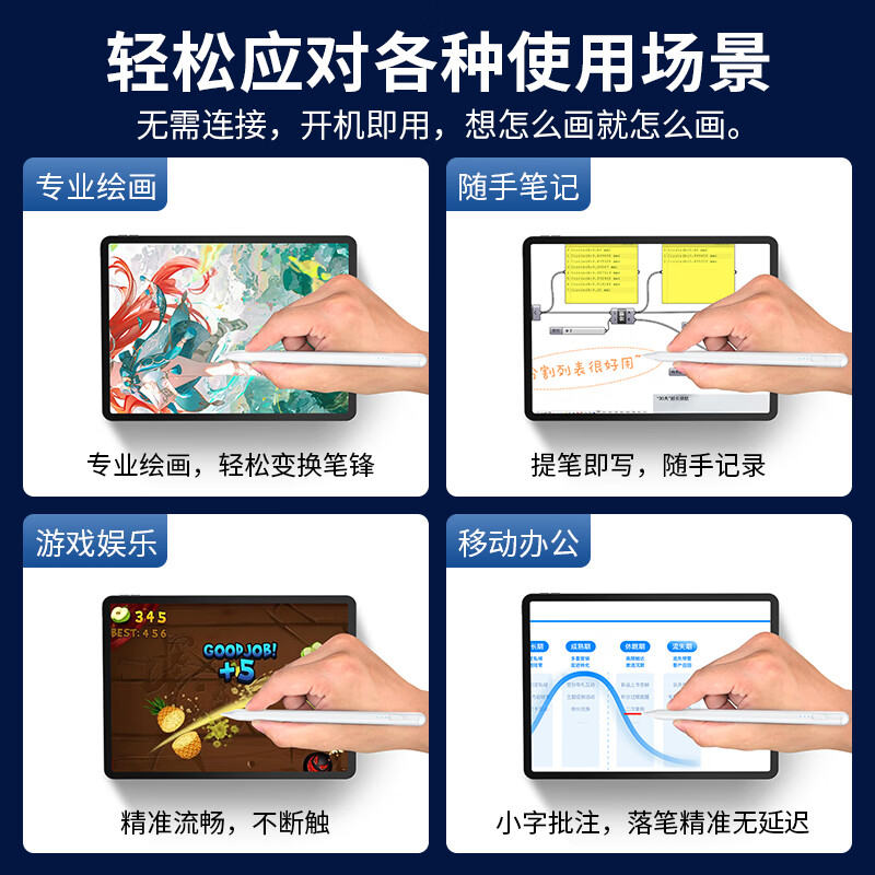 适用oppo电容笔平板电脑padair2/air/pad2手写笔realmepadx触屏笔真我触控笔磁吸pencil通用笔充电-图0