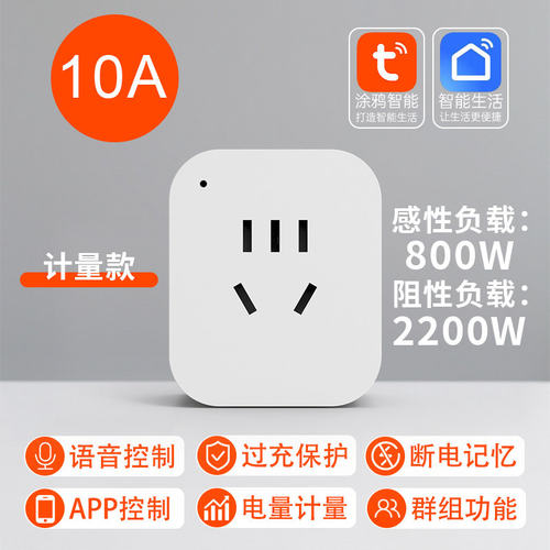 智能插座插头涂鸦wifi手机远程APP控制定时开关电量语音计量安全 - 图1