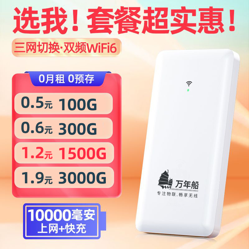 明星同款】2024新款5g随身wifi充电宝二合一移动WiFi纯流量上网卡托全国通用无线网络流量4g路由器宽带车载-图1