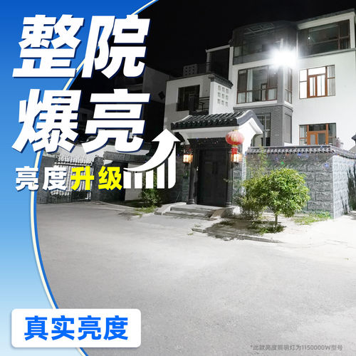 太阳能户外灯家用庭院灯2026新款照明门口超亮大功率农村强光路灯 - 图0