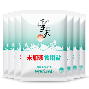 雪天精制井矿细盐400g&times;7袋