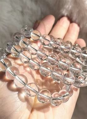 净体白水晶手链男女款时尚单圈