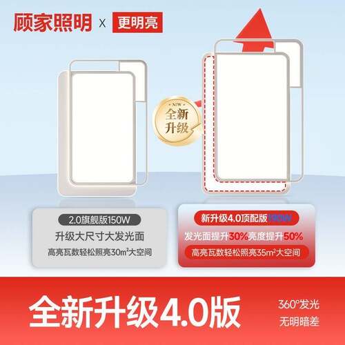 顾家客厅主灯大气2026新款护眼吸顶灯现代简约中山灯具套餐组合 - 图1