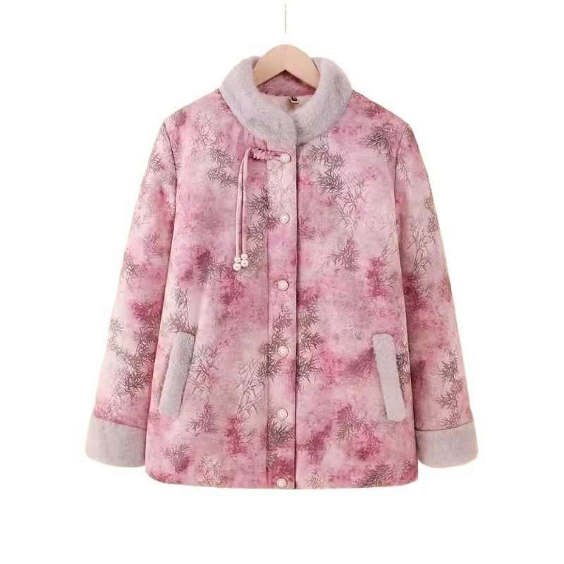 中年妈妈冬装加绒加厚棉服大码棉衣中老年女秋冬国风唐装棉袄外套,淘宝优惠券,粉丝福利购,淘宝优惠卷