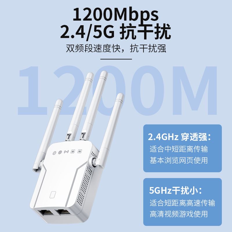 CIN-FAST wifi信号增强放大器5g家用无线网络中继器加强接收千兆路由桥接扩大器高速穿墙转有线网口全屋覆盖 - 图2