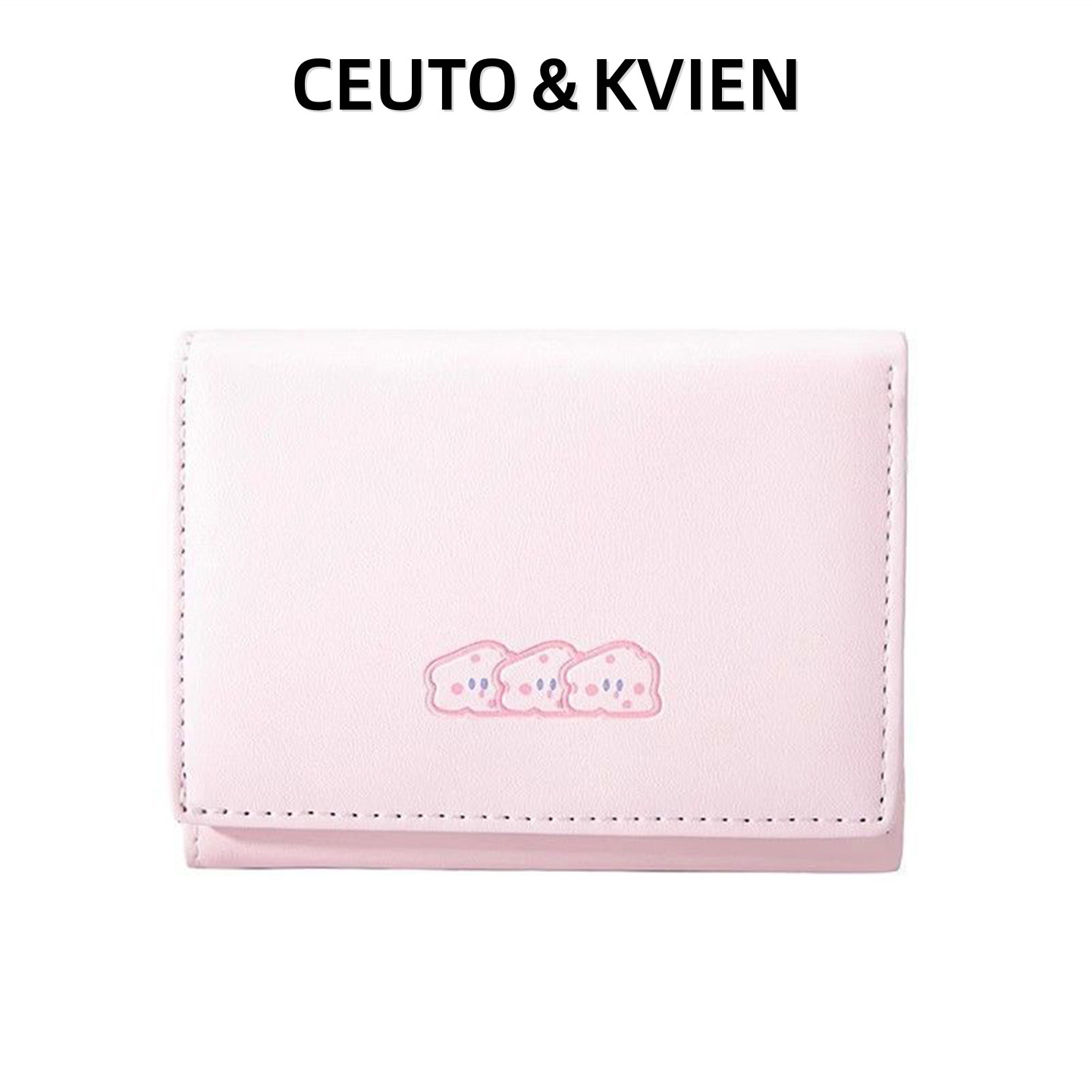 CEUTOKVIEN可爱甜美奶酪短款钱包女韩系简约三折一体多卡位卡包,淘宝优惠券,粉丝福利购,淘宝优惠卷