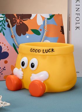 创意卡通搞怪大容量钥匙笔筒收纳摆件家居书桌面装饰品送学生礼物