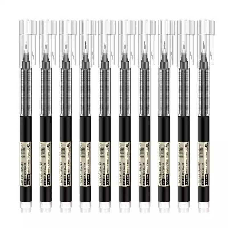 直液式走珠笔速干中性笔黑笔红笔黑色水笔直液笔水性笔蓝色大容量巨能写学生专用红色考试办公签字笔0.5蓝笔