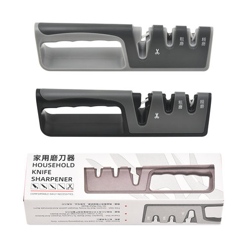钨钢开刃器磨刀器 三段多功能磨剪刀家用手动快速利器家用磨刀器 - 图3