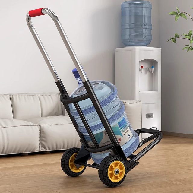 Small grocery shopping cart foldable silent storage bucket trolley trolley portable stair climbing cart