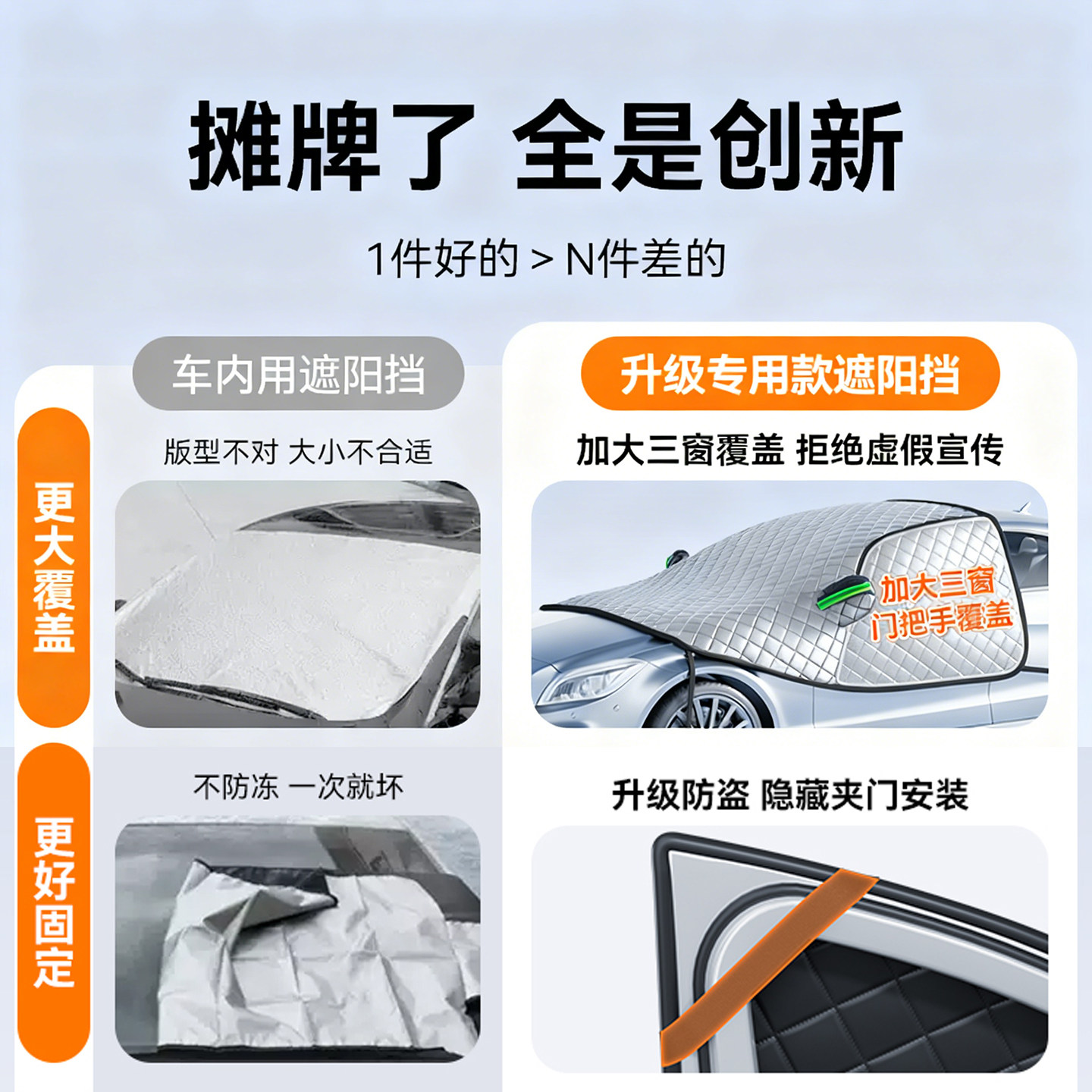 汽车遮雪挡前挡风玻璃防雪罩防冻罩加厚防霜风挡冬天车衣车罩冬季,淘宝优惠券,粉丝福利购,淘宝优惠卷