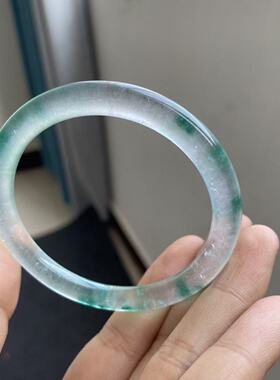 叮当独龙玉正平替细条翡翠色少女冰种细圆条飘花手镯女款仿玉镯子