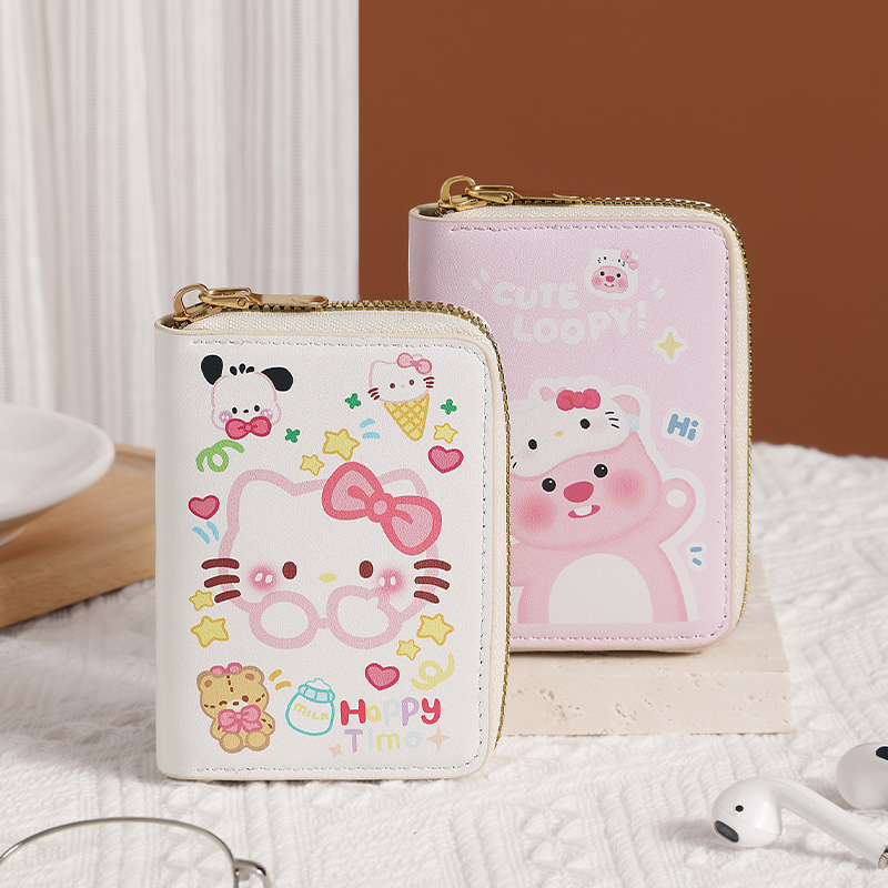 可爱帕恰狗卡通卡包女款小众大容量多卡位便携小巧驾驶证件零钱包
