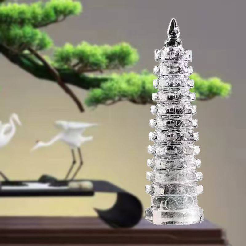 天然白水晶文昌塔摆件白水晶盘塔打磨家居办公送礼工艺品风水摆件,淘宝优惠券,粉丝福利购,淘宝优惠卷