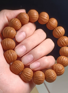 猴头手串原籽南瓜双鳍桃核矮桩磨盘文玩佛珠精修土豪手串男女手链