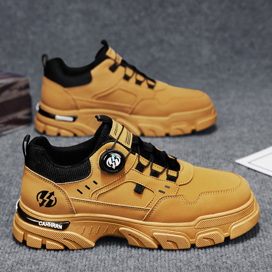 男鞋秋冬2025年新款工装马丁靴皮面防水耐磨运动休闲小白劳保潮鞋