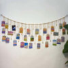 Wooden bead rope wall decoration pendant photo wall decoration hemp rope hanging seamless nail school theme wall display photo wall